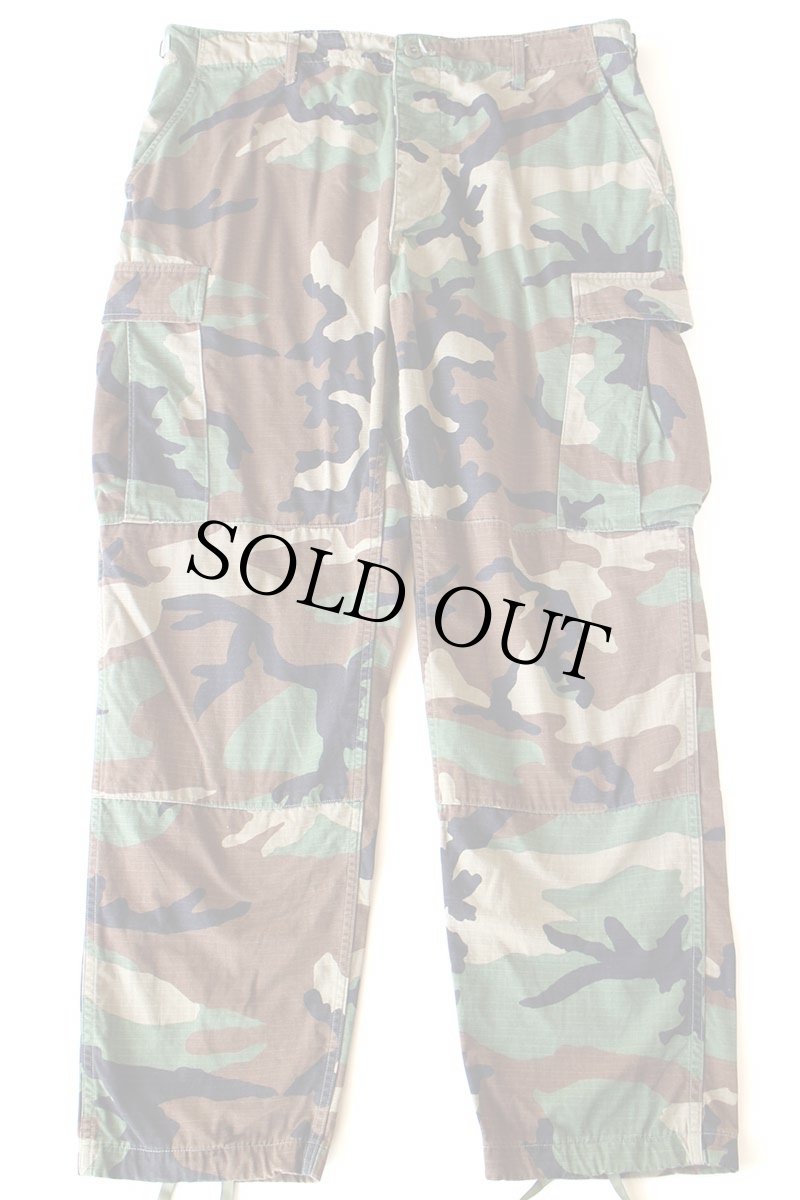 画像2: 90s 米軍 U.S.ARMY ウッドランドカモ BDU カーゴパンツ L-R (2)