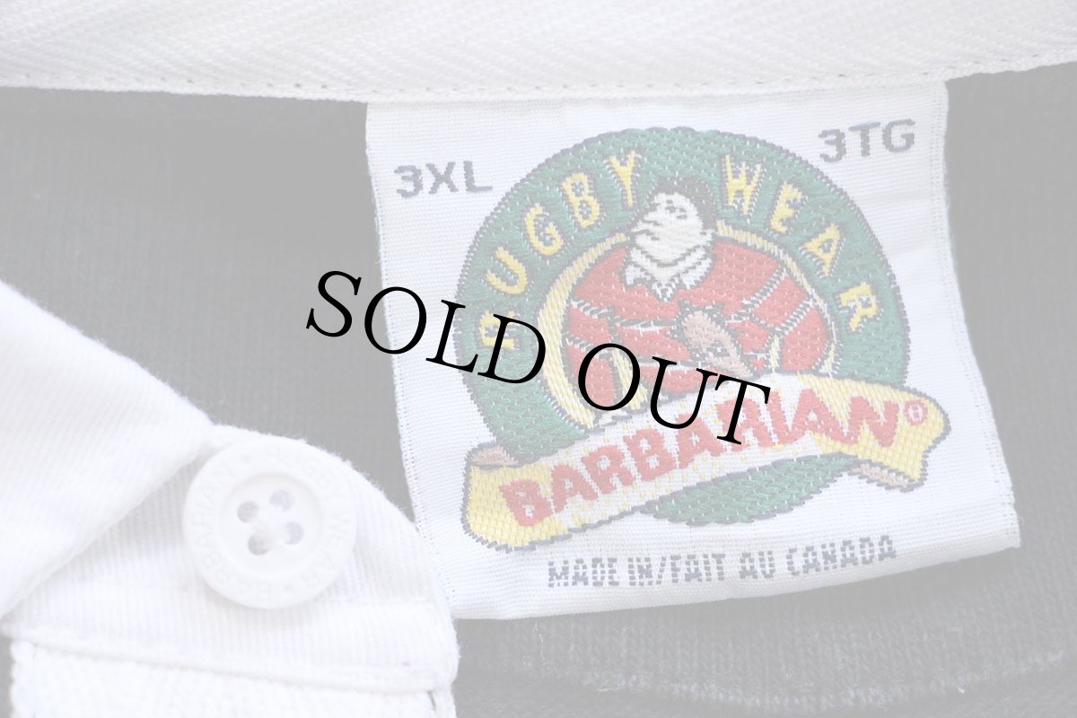 画像4: カナダ製 BARBARIANバーバリアン SJB 刺繍 コットン ラガーシャツ 黒 3XL★特大 (4)