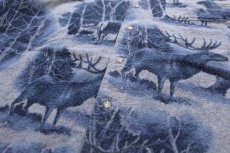 画像5: 80s USA製 Woolrichウールリッチ 鹿柄 ボタンダウン コットン シャモアクロスシャツ XL (5)
