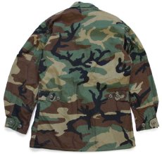 画像2: 90s 米軍 U.S.ARMY ウッドランドカモ BDU ジャケット XS-R (2)