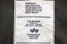 画像4: 90s USA製 ALPHAアルファ コールドウェザーパーカー オリーブグリーン M-R (4)