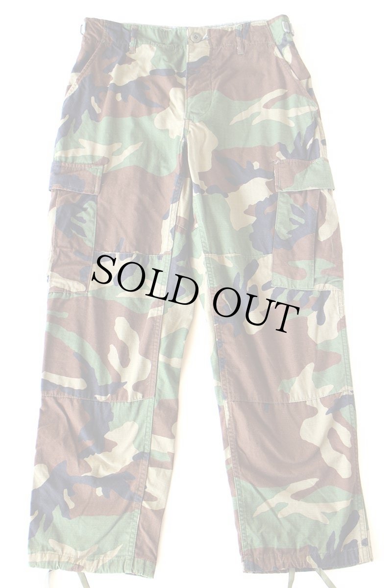 画像2: 90s 米軍 U.S.ARMY ウッドランドカモ BDU カーゴパンツ S-XS★03 (2)