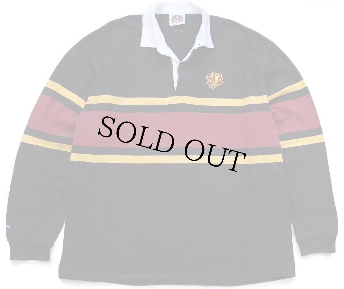 画像1: カナダ製 BARBARIANバーバリアン SJB 刺繍 コットン ラガーシャツ 黒 3XL★特大 (1)