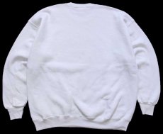 画像2: 90s USA製 Leeリー フィッシュ アップリケ&ハンドペイント アート スウェット 白 XXL★特大 (2)