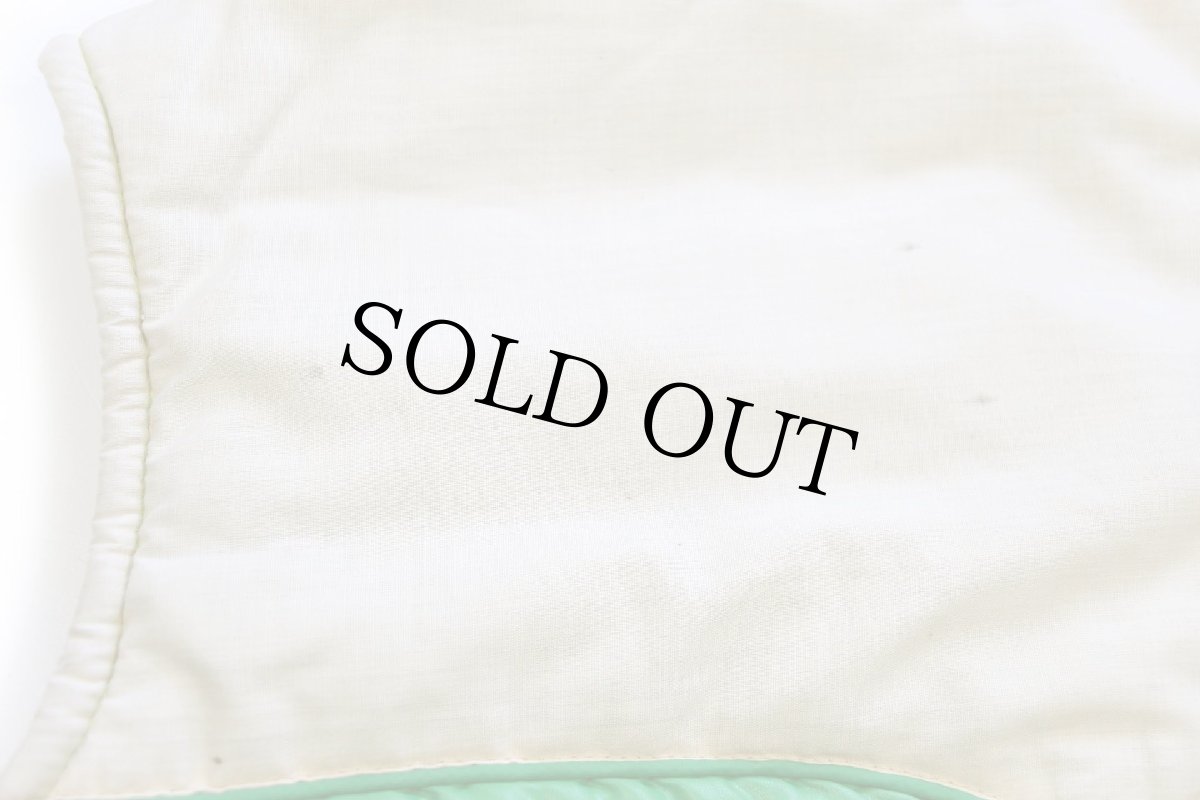 画像6: 70s Swingster ツートン ヨーク切り替え 中綿入り ナイロンベスト 黄緑×ベージュ M (6)