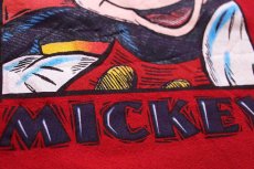 画像4: 90s USA製 Disney ディズニー MICKEY ミッキー マウス アート スウェット 赤 XL (4)