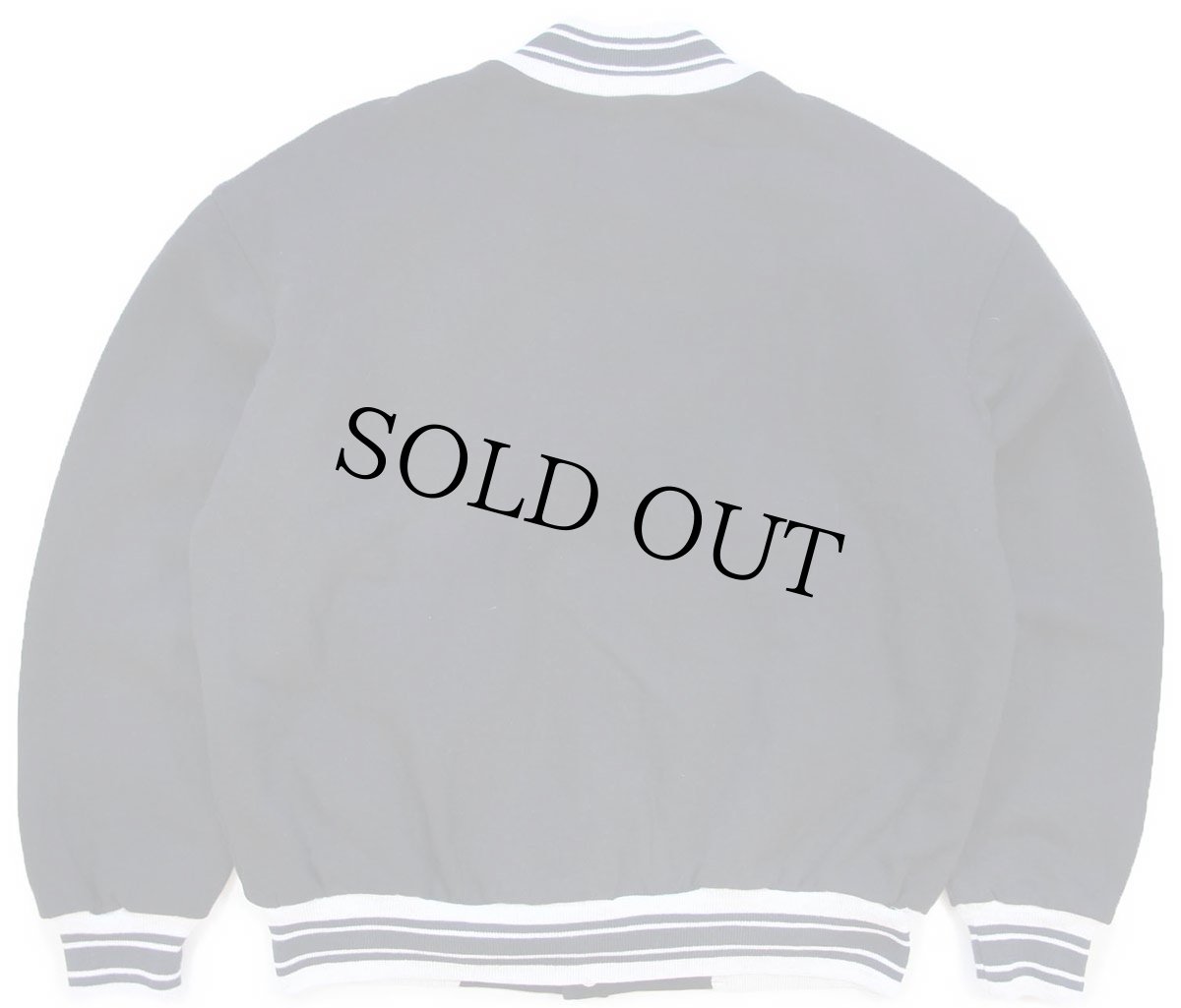 画像2: 00s FRUIT OF THE LOOM 無地 リブライン スウェット スタジャン 黒 L (2)