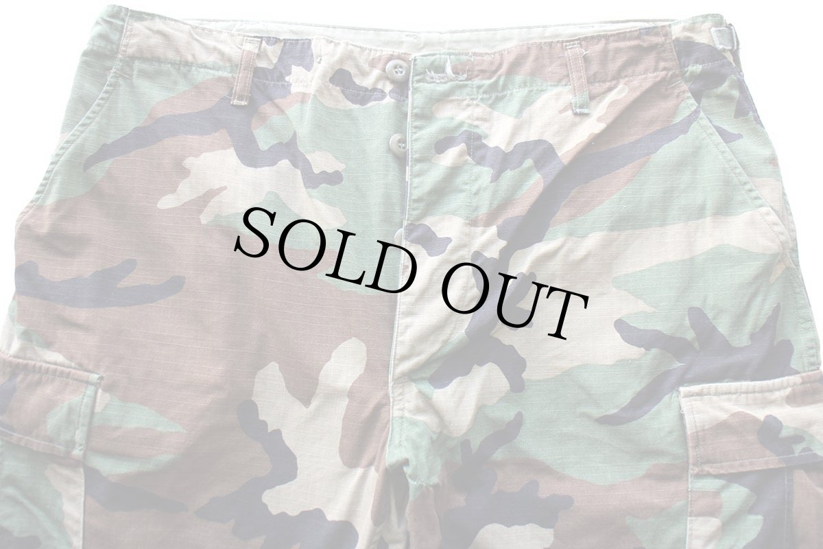 画像4: 90s 米軍 U.S.ARMY ウッドランドカモ BDU カーゴパンツ L-R (4)