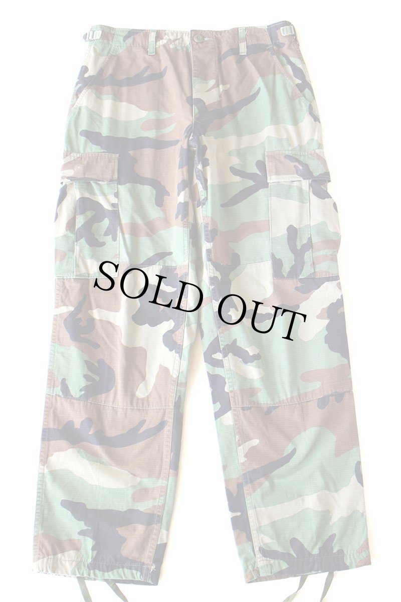 画像2: 00s 米軍 U.S.ARMY ウッドランドカモ BDU カーゴパンツ S-S★02 (2)