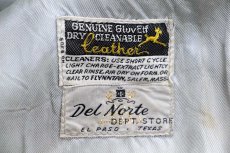 画像5: 60s Varsi-Jac レタードパッチ付き メルトン ウール 袖革スタジャン 焦げ茶×アイボリー (5)