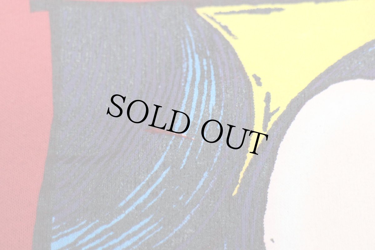 画像7: 90s USA製 Disney ディズニー MICKEY ミッキー マウス アート スウェット 赤 XL (7)