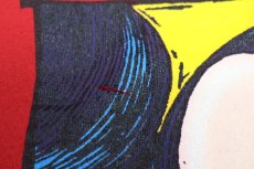 画像7: 90s USA製 Disney ディズニー MICKEY ミッキー マウス アート スウェット 赤 XL (7)