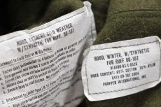 画像5: 70s 米軍 U.S.ARMY キルティングライナー&フード付き M-65 パーカー M-R★A モッズコート フィッシュテール フルセット (5)