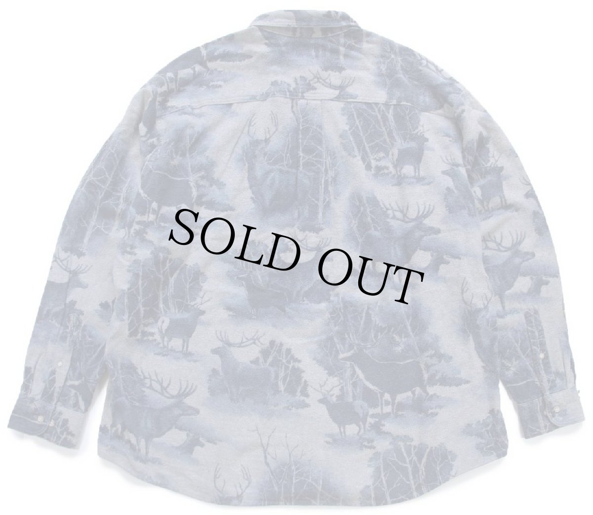 画像2: 80s USA製 Woolrichウールリッチ 鹿柄 ボタンダウン コットン シャモアクロスシャツ XL (2)