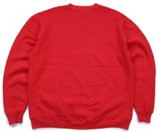 画像2: 80s USA製 RUSSELLラッセル Owl Night in the Hay Hoedown 1988 フクロウ 前V スウェット 赤 XL (2)