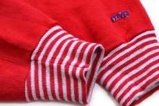 画像5: 90s USA製 MVP INDIANA 刺繍 リブボーダー リバースウィーブ スウェット 赤 XL (5)