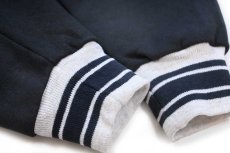 画像6: 00s FRUIT OF THE LOOM 無地 リブライン スウェット スタジャン 黒 L (6)