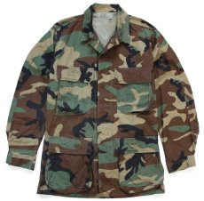 画像1: 90s 米軍 U.S.ARMY ウッドランドカモ BDU ジャケット XS-R (1)