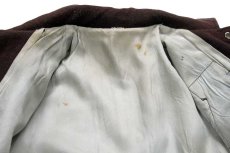 画像6: 60s Varsi-Jac レタードパッチ付き メルトン ウール 袖革スタジャン 焦げ茶×アイボリー (6)