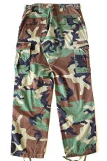 画像3: 00s 米軍 U.S.ARMY パッチ付き ウッドランドカモ BDU カーゴパンツ M-R★05 (3)