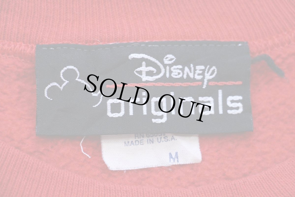 画像5: 80s USA製 Disneyディズニー ミッキー マウス ドナルドダック サンタクロース クリスマス スウェット 赤 M (5)