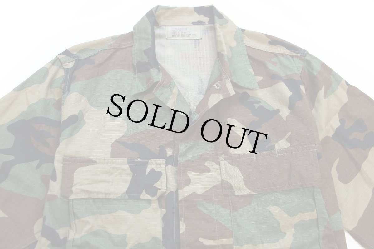 画像3: 90s 米軍 U.S.ARMY ウッドランドカモ BDU ジャケット XS-R (3)