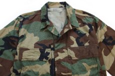 画像3: 90s 米軍 U.S.ARMY ウッドランドカモ BDU ジャケット XS-R (3)