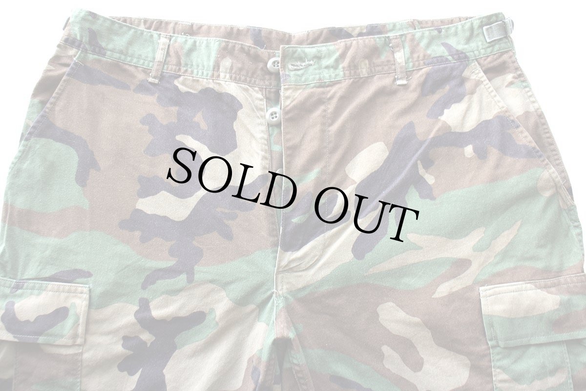 画像4: 90s 米軍 U.S.ARMY ウッドランドカモ BDU カーゴパンツ L-S (4)