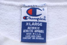 画像4: 90s USA製 Championチャンピオン サボテン ハラペーニョ ハンドペイント アート 前V スウェット 白 XL (4)