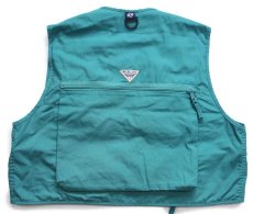 画像2: 90s Columbiaコロンビア PFG フィッシングベスト グリーン XL (2)