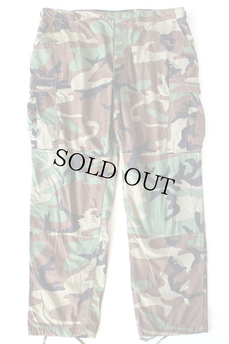 画像2: 00s 米軍 U.S.ARMY ウッドランドカモ BDU カーゴパンツ XL-R (2)