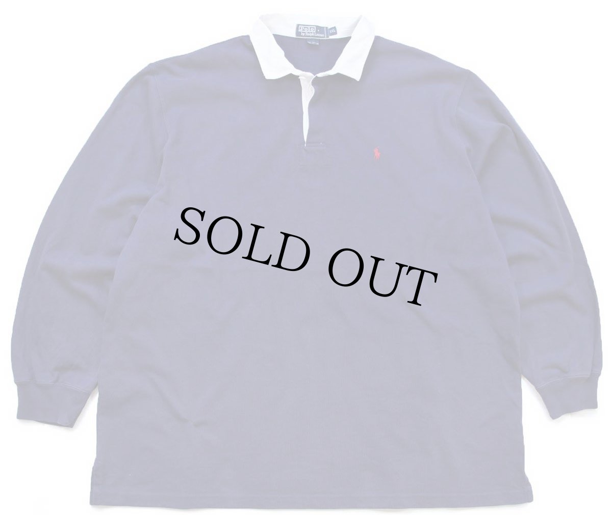 画像1: 90s ポロ ラルフローレン ワンポイント コットン ラガーシャツ ナス紺 XXL★特大 (1)