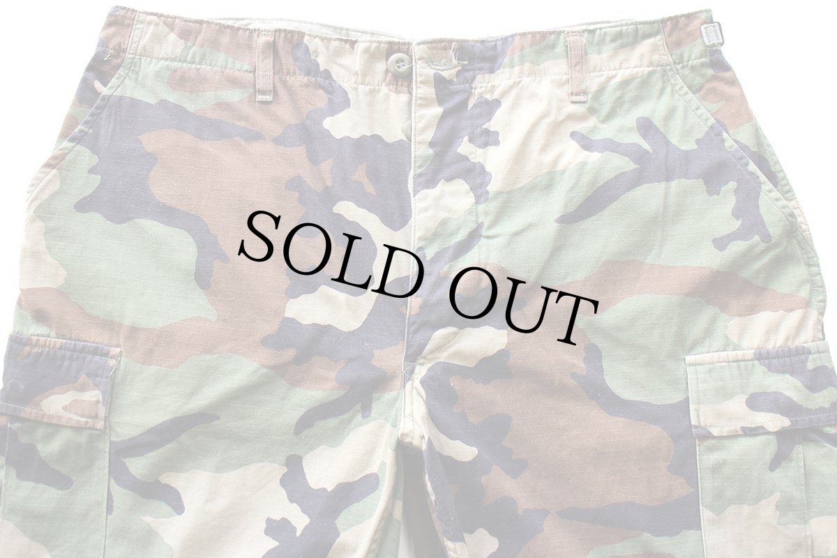 画像4: 90s 米軍 U.S.ARMY ウッドランドカモ BDU カーゴパンツ L-R (4)