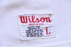 画像4: 60s USA製 Wilson 68 ナンバリング コットン×ナイロン フットボールTシャツ 生成り L (4)