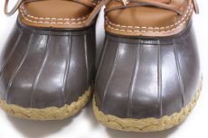 画像8: USA製 L.L.Bean ビーンブーツ ラバーモカシン タン×ブラウン 6M★ガムシューズ レインシューズ (8)