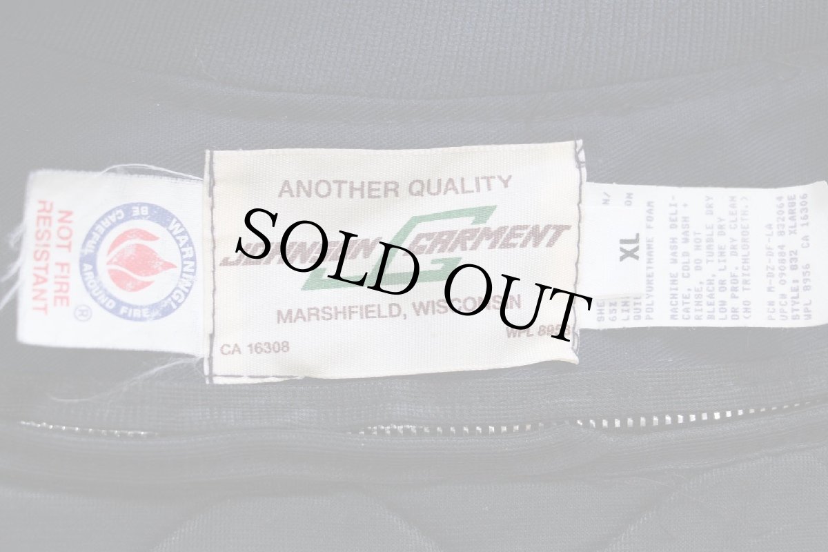 画像4: 90s USA製 JOHNSON GARMENT キルティングライナー ワークジャケット 濃紺 XL (4)