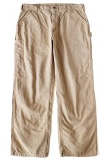 画像2: 00s メキシコ製 carharttカーハート ライトダック地 ペインターパンツ カーキ W40 L34 (2)