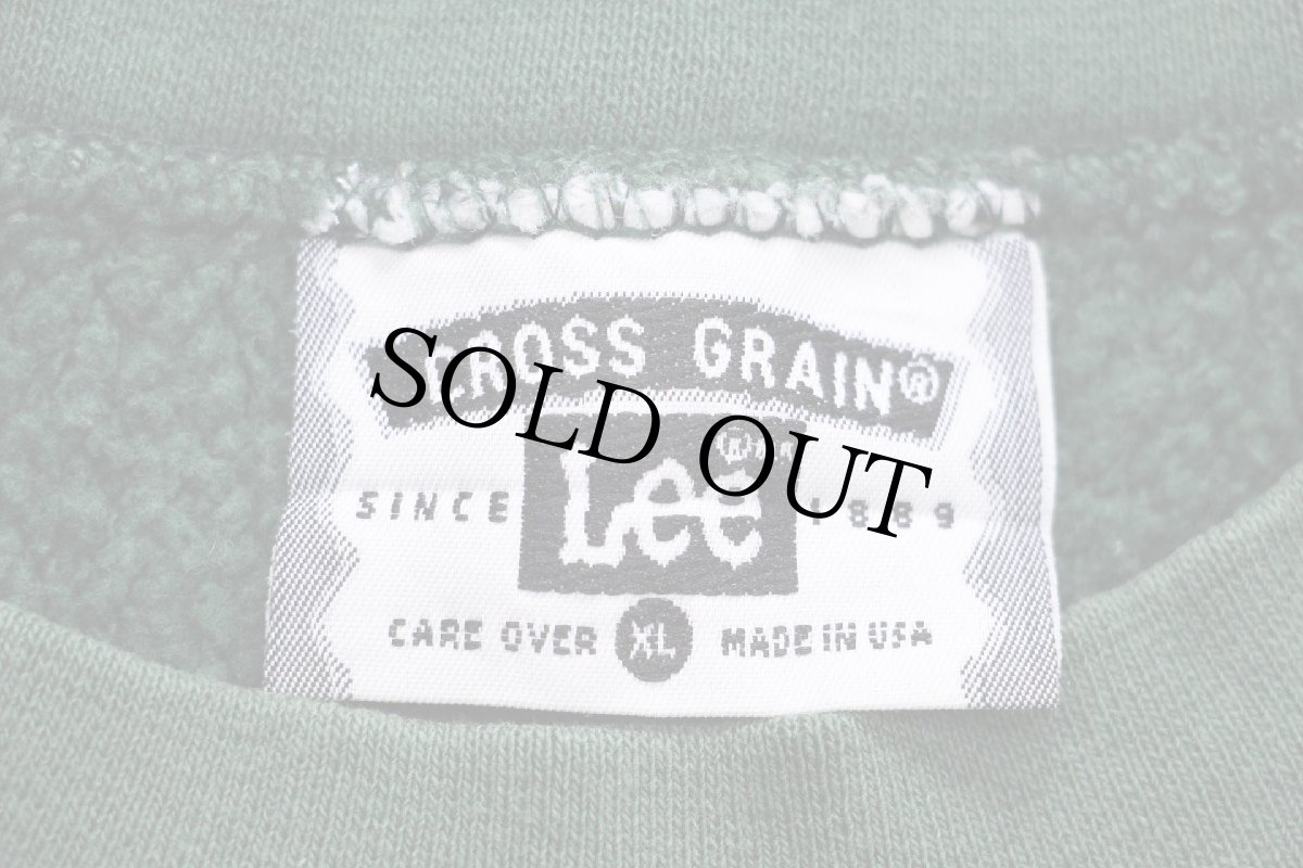 画像4: 90s USA製 Leeリー OHIO UNIVERSITY フラタニティ アメフト 刺繍 リバースウィーブ スウェット 緑 XL (4)