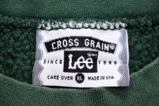 画像4: 90s USA製 Leeリー OHIO UNIVERSITY フラタニティ アメフト 刺繍 リバースウィーブ スウェット 緑 XL (4)