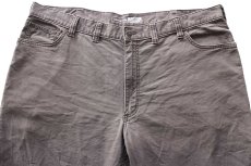 画像4: carharttカーハート ストレッチ ライトダック地 ワークパンツ グレーブラウン W44 L30★B 特大 (4)
