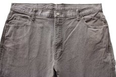 画像4: Dickiesディッキーズ ストレッチ ダック地 ペインターパンツ グリーングレー フェード W38 L32 (4)