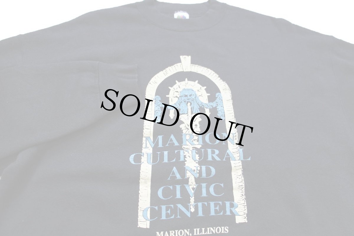 画像3: 90s USA製 MARION CULTURAL AND CIVIC CENTER スウェット 黒 XL (3)