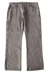 画像2: Dickiesディッキーズ ストレッチ ダック地 ペインターパンツ グリーングレー フェード W38 L32 (2)