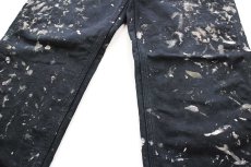 画像7: メキシコ製 carharttカーハート ペンキ飛び チェック ネルライナー ダック地 ペインターパンツ 黒 フェード W34 L34 (7)