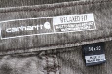 画像6: carharttカーハート ストレッチ ライトダック地 ワークパンツ グレーブラウン W44 L30★B 特大 (6)