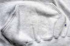 画像6: 90s USA製 RUSSELLラッセル FOOTBALL TRAINER Kate 刺繍 スウェットパーカー 杢ライトグレー XL★フーディー (6)