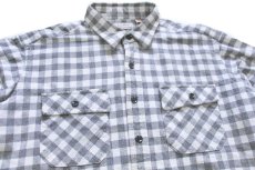 画像3: 80s USA製 L.L.Bean CHAMOIS CLOTH SHIRT ギンガムチェック コットン シャモアクロスシャツ グレー×白 17.5 (3)