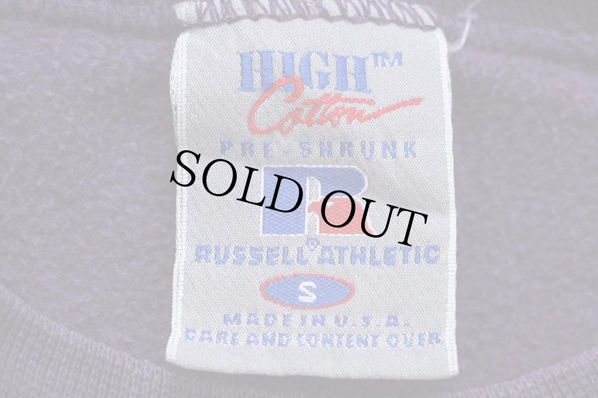 画像4: 90s USA製 RUSSELLラッセル 無地 前V スウェット 紫 S★ブランク (4)