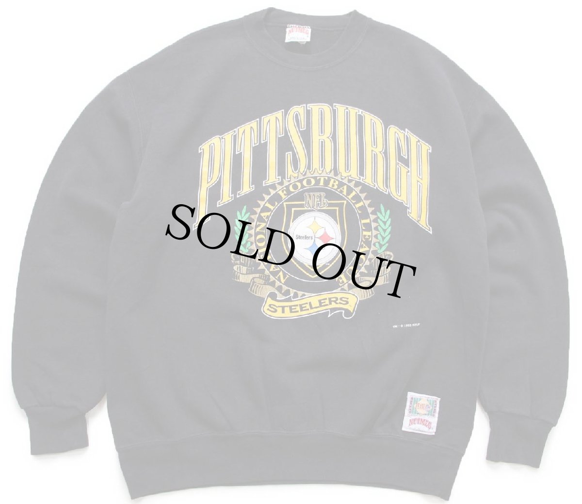 画像1: 90s USA製 NFL PITTSBURGH STEELERS スウェット 黒 L (1)