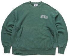 画像1: 90s USA製 Leeリー OHIO UNIVERSITY フラタニティ アメフト 刺繍 リバースウィーブ スウェット 緑 XL (1)